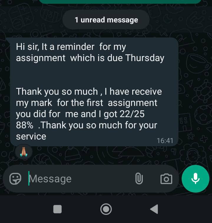 Client testimonial