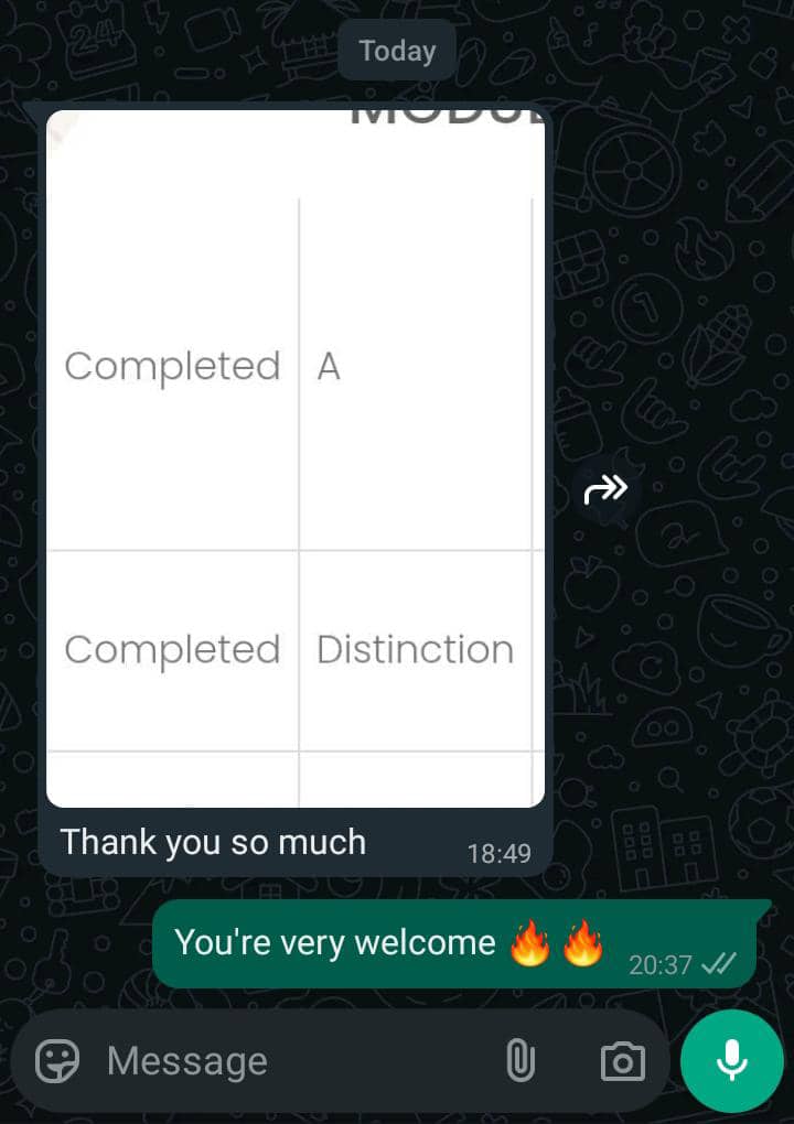Client testimonial